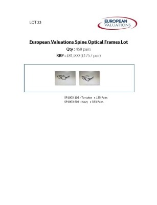 Bundle of Spine optical frames (Quantity: 468)