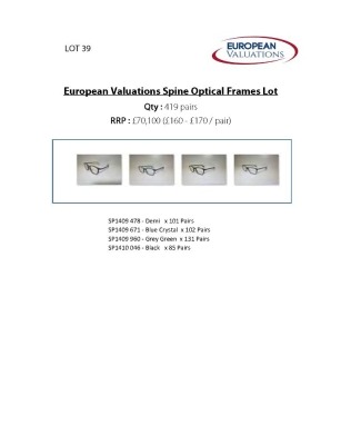 Bundle of Spine optical frames (Quantity: 419)