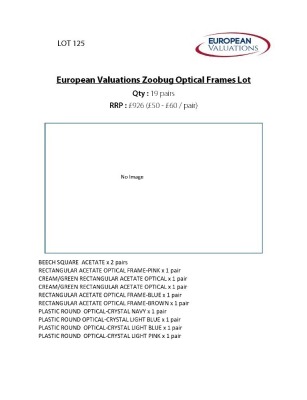 Bundle of Zoobug optical frames (Quantity: 19)