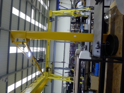 Rossendale 500kg capacity floor mounted pillar jib crane with Yale 500kg capacity electric chain hoist and pendant controls s/n 2616 (2018) - 5