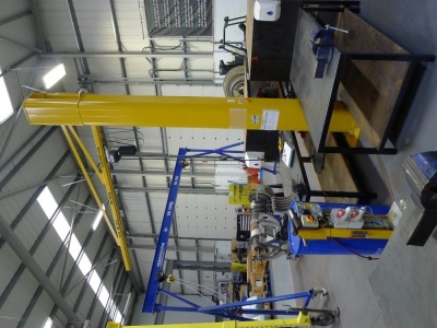 Rossendale 500kg capacity floor mounted pillar jib crane with Yale 500kg capacity electric chain hoist and pendant controls s/n 2618 (2018) - 5