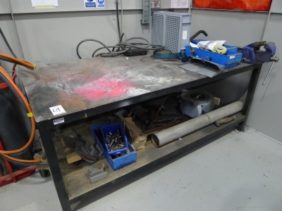 Steel welding table with Irwin No 5 vice 200cm x 100cm (table only) - 3