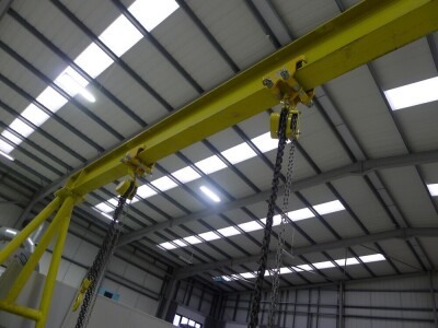 Rossendale 5 tonne mobile A frame gantry Serial number: M4SE550 (2014) with 2 LiftinGear chain block hoists - 2