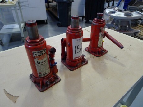 3 Clarke CBJ6 6 ton capacity bottle jacks