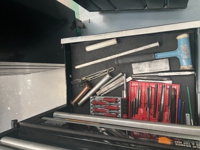 Halfords Industrial 12 drawer roller tool cabinet including contents - 7