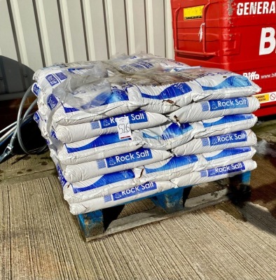 Pallet of rock salt