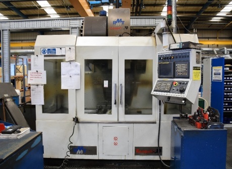 Kompact RMT 3-axis CNC vertical milling machine with workbench, tool cupboard and a quantity of tooling S/N 24110220 (A Method Statement and Risk Assessment must be provided, reviewed and approved by the Auctioneer prior to any removal work commencing on 