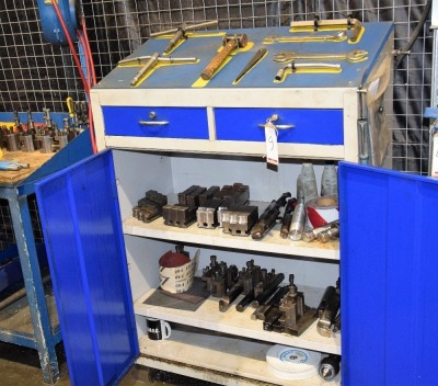 Colchester Mastiff gap bed centre lathe with workbench, tool cabinet and a quantity of tooling S/N 8/0004/03202 (A Method Statement and Risk Assessment must be provided, reviewed and approved by the Auctioneer prior to any removal work commencing on this - 5