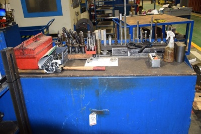 Asquith OD1 radial arm drilling machine workbench and a quantity of tooling S/N 22619 (Bay 2) - 4