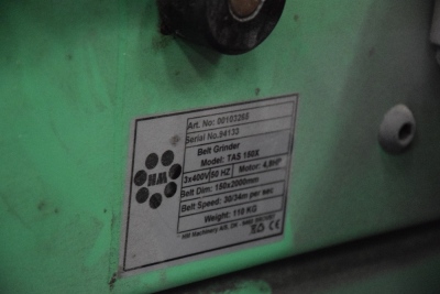 HM Machinery TAS 150X belt grinder S/N 94133 (Bay 3) - 2