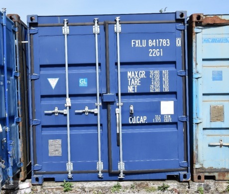 20ft welded steel shipping container with internal Lighting (contents not included) (Yard)