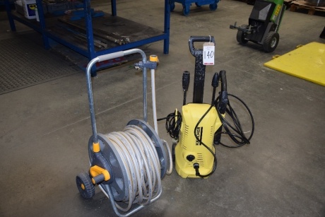 Karcher K2 240 volt pressure washer with Hozelock hose extention reel (Bay 2)