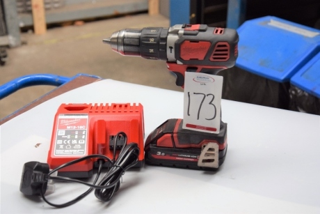 Milwaukee M18BDP 18 volt cordless drill with charger (Quality clinic)
