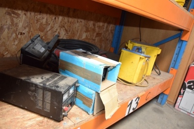 Contents to shelf to include: step down tranformers, 110 volt extention cable and a power supply (Packing) - 2