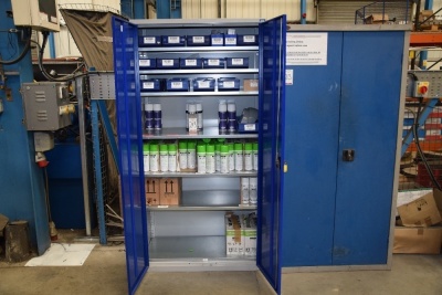 3 steel double door storage cupboards and contents, mainly welding consumables (Bay 2) - 2
