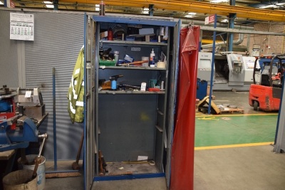 3 steel double door storage cupboards and contents, mainly welding consumables (Bay 2) - 3