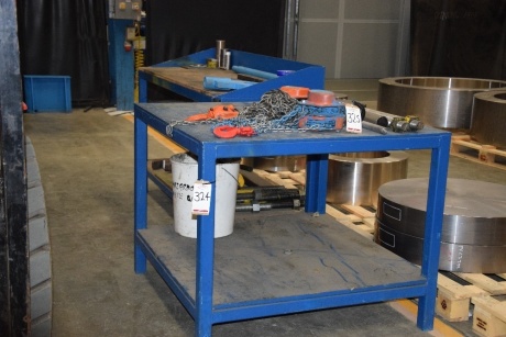 Welded steel 2 tier workbench and awelded steel 2 tier table (Bay3)