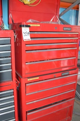 Kennedy Industrial 5 drawer roller tool cabinet with top box and a selection of Assorted hand tools (Containers)