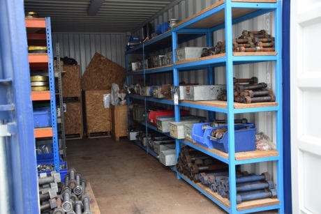 5 bays of racking and contents, mainly heavy duty nuts, bolts and fixings (Containers)