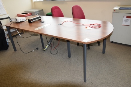 Oak effect meetings table 250cm x 100cm (Offices first floor meetings room)