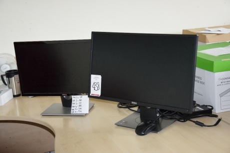 Dell 24 inch flat screen monitor and 3 Dell 22 inch flat screen monitors (Offices second floor accounts)