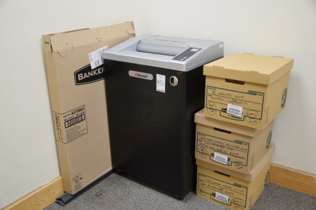 Rexel heavy duty paper shredder (Offices second floor accounts)