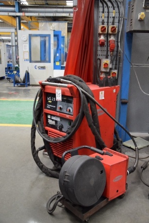 Fronius Vario Sygnergic 5000 MiG welder with VR 3000 wire feed unit 5000 S/N 16161715 (Bay 2)