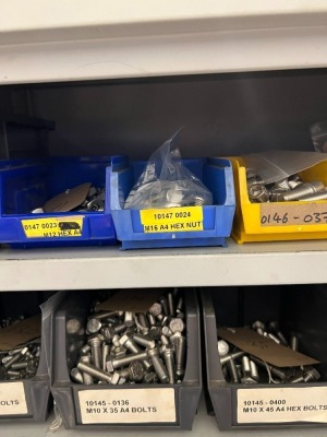Various size A4 316 bolts and cap heads including locker - 5