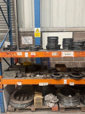  Various size body flanges, racking not included