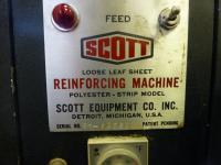 Scott Polyester strip loose leaf sheet reinforcing machine s/n 8R-92082 with power supply unit - 3