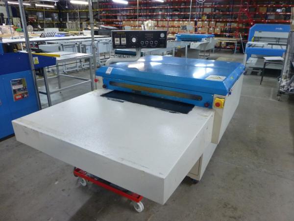 Polytex HBP-H-1000 D fiblon fusing press machine, s/n 50721-0029 with fiblon H-1000D control unit, 900 mm maximum width