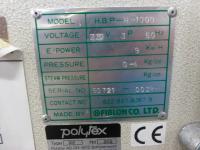 Polytex HBP-H-1000 D fiblon fusing press machine, s/n 50721-0029 with fiblon H-1000D control unit, 900 mm maximum width - 3