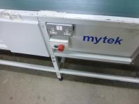 Mytek 3500 mm x 850 mm powered PU belt conveyor - 3