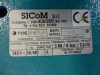 Sicom MV1R/E air-operated double-head eyeletting machine s/n 7569A10 and 7569B10, 240 V - 3