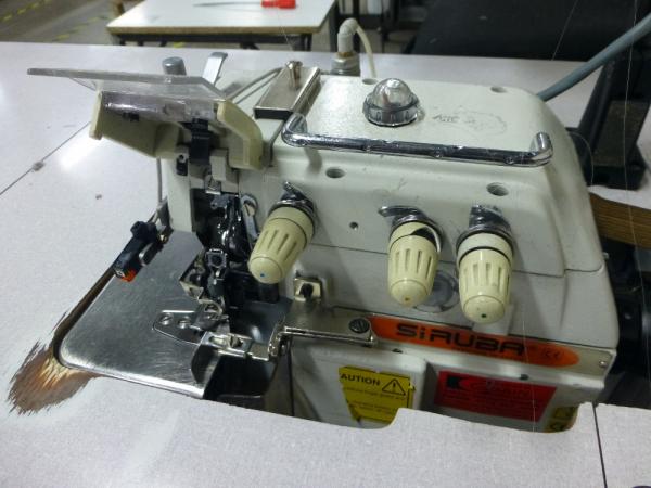 Siruba 514M2-24 overlocker with Elka variostop motor and Elka V722 control unit