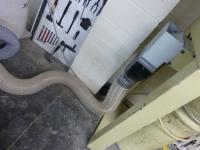 DCE Unimaster single chamber dust collection unit with flexible piping. Overall dimensions 1100 mm x 850 mm x 2600 mm - 2