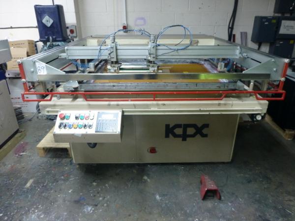 HG Kippax KPX 2000T/4832 TOUV screen printer 1220 mm x 810 mm s/n 581124TOUV (2006) with E200 control panel