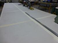 6020 mm x 1600 mm x 940 mm steel framed layup table