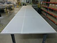 5110 mm x 1220 mm x 930 mm steel framed 2 section layup table