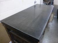 7' x 3' steel topped, 2 draw board storage unit - 2