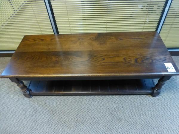 5' x 2' x 17" oak coffee table