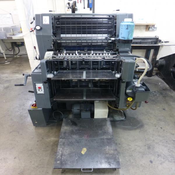Heidleberg GTO 36cm x 52cm single-colour sheet-fed offset printing press s/n 692999 Impression Count 28,488,359 (A Method Statement and Risk Assessment must be reviewed and approved by the Auctioneer prior to any removal work commencing on this lot.)