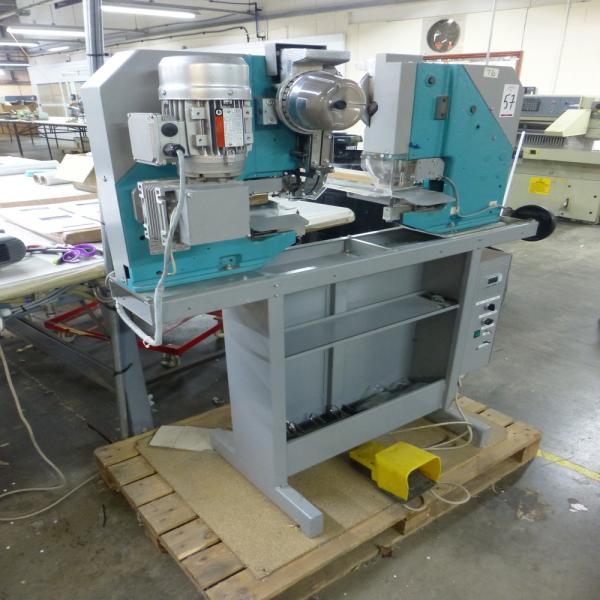 Sicom MV1R/E air-operated double-head eyeletting machine s/n 7569A10 and 7569B10, 240 V