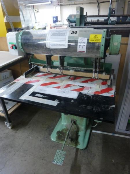 Bain Hogg 4 head paper drill s/n 165-78-256