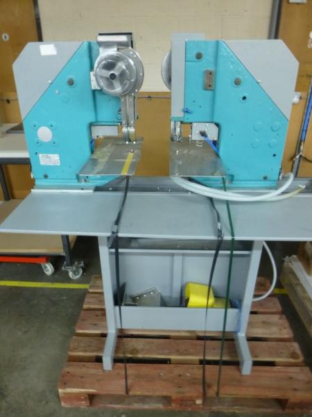 Sicom MV10/P air-operated double-head eyeletting machine s/n 7636A10 and 7636B10, 240 V