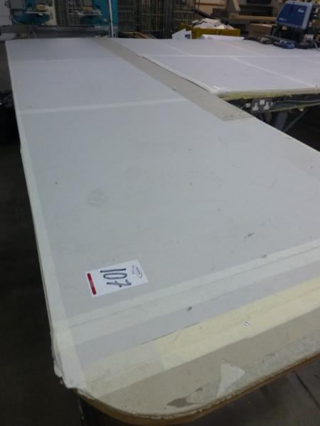 3340 mm x 930 mm x 950 mm steel framed mobile layup table