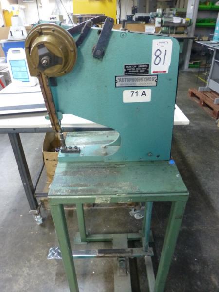 Autophoenix No. 6 treadle operated eyeletter