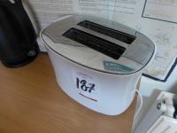 Upright fridge-freezer, 700 W microwave oven, jug kettle and toaster - 2