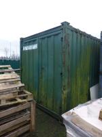 20' steel shipping container (green) (A Method Statement and Risk Assessment must be reviewed and approved by the Auctioneer prior to any removal work commencing on this lot.)