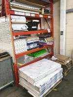 A quantity of assorted full and part packed of white and coloured paper on single bay rack and 2 pallets - 2